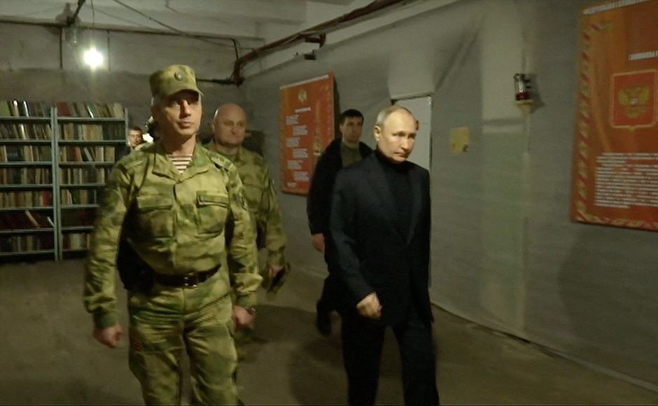 Putin visits two regions in Ukraine, Russia presses assault on Bakhmut