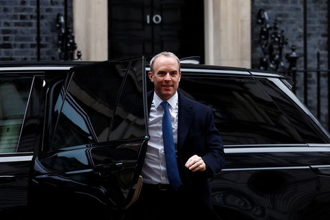 Why has Dominic Raab resigned as British deputy prime minister?