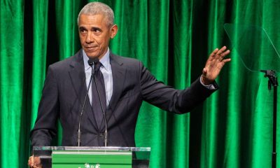 Former U.S. President Barack Obama speaks during the Sandy Hook Promise Benefit in New York City, U.S., December 6, 2022. REUTERS/David 'Dee' Delgado/File Photo