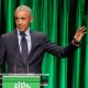 Former U.S. President Barack Obama speaks during the Sandy Hook Promise Benefit in New York City, U.S., December 6, 2022. REUTERS/David 'Dee' Delgado/File Photo