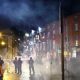Fireworks are thrown at police officers as a riot breaks out following a school stabbing that left several children and adults injured, in Dublin, Ireland, November 23, 2023. REUTERS/Clodagh Kilcoyne
