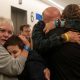 Gal Goldstein-Almog, 11, who was released from the Gaza Strip on November 26 after being taken hostage by the Palestinian militant group Hamas during the October 7 attack on Israel, is embraced by a loved one shortly after being reunited with his family, at Schneider Children's Medical Center of Israel in Petah Tikva, Israel, in this handout picture released by Schneider Children's Medical Center of Israel on November 27, 2023. Schneider Children's Medical Center of Israel/Handout via REUTERS