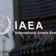 The logo of the International Atomic Energy Agency (IAEA) is seen at the organisation's headquarters in Vienna, Austria, June 5, 2023. REUTERS/Leonhard Foeger/File Photo