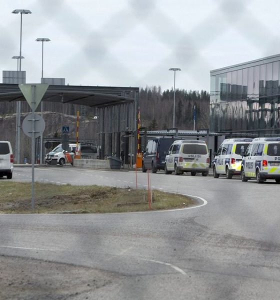 Police vehicles are seen at the Nuijamaa border crossing station, after Finland closed all four southeastern border crossing points on its eastern border at midnight in response to Russia's decision to allow undocumented asylum seekers to cross in growing numbers, in Lappeenranta, Finland, November 18, 2023. Lehtikuva/Lauri Heino via REUTERS/File Photo