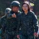 Taiwan's President Tsai Ing-wen listens to a briefing at a military camp that will be one of the training grounds for the new one year compulsory military service starting earlier next year in Taichung, Taiwan November 23, 2023. REUTERS/Ann Wang/File Photo