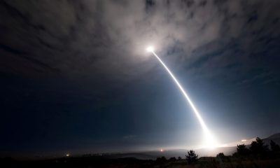An unarmed Minuteman III intercontinental ballistic missile launches during an operational test at 2:10 a.m. Pacific Daylight Time at Vandenberg Air Force Base, California, U.S., August 2, 2017. Picture taken August 2, 2017 /Handout via REUTERS