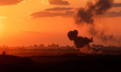 A view shows smoke in the Gaza Strip as seen from Israel's border with the Gaza Strip, in southern Israel October 18, 2023. REUTERS/Amir Cohen/File Photo