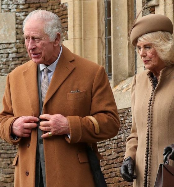 Britain's King Charles and Queen Camilla attend the Royal Family's Christmas Day service at St. Mary Magdalene's church, as the Royals take residence at the Sandringham estate in eastern England, Britain December 25, 2023. REUTERS/Chris Radburn