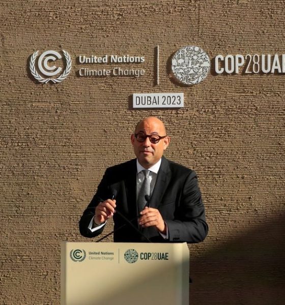 Executive Secretary of the United Nations Framework Convention on Climate Change (UNFCCC) Simon Stiell speaks during a press conference at the United Nations Climate Change Conference (COP28) in Dubai, United Arab Emirates, December 11, 2023. REUTERS/Thomas Mukoya