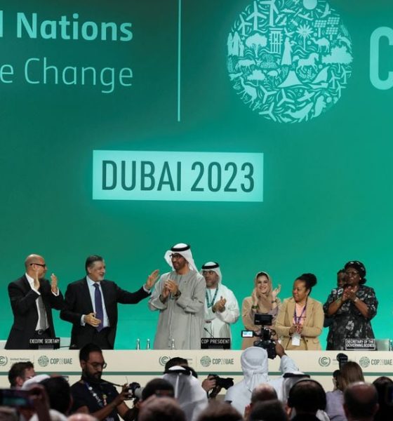 United Arab Emirates Minister of Industry and Advanced Technology and COP28 President Sultan Ahmed Al Jaber attends the plenary, after a draft of a negotiation deal was released, at the United Nations Climate Change Conference COP28 in Dubai, United Arab Emirates, December 13, 2023. REUTERS/Amr Alfiky