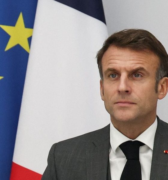 French President Emmanuel Macron attends a video-conference with G20 leaders, at the Elysee Palace in Paris, France, 22 November 2023. Mohammed Badra/Pool via REUTERS/File Photo