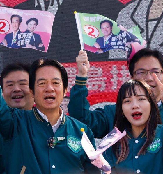 Lai Ching-te, Taiwan's vice president and the ruling Democratic Progressive Party's (DPP) presidential candidate gestures during an election campaign event in Kaohsiung, Taiwan December 22, 2023. REUTERS/Ann Wang