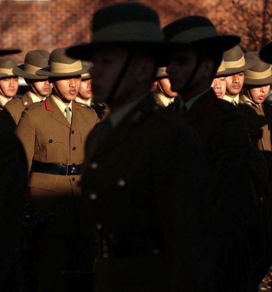 Soldiers from the Brigade of Gurkhas march on the Parade Ground during a passing out ceremony at Catterick Garrison near Richmond, Britain, November 23, 2023. REUTERS/Phil Noble/POOL/File Photo