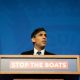 Prime Minister Rishi Sunak attends a press conference in the Downing Street Briefing Room, in London, Britain December 7, 2023. James Manning/Pool via REUTERS