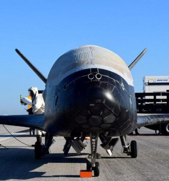 The U.S. Airforce's X-37B Orbital Test Vehicle mission 4 after landing at NASA's Kennedy Space Center Shuttle Landing Facility in Cape Canaveral, Florida, U.S., May 7, 2017. U.S. Air Force/Handout via REUTERS/File Photo