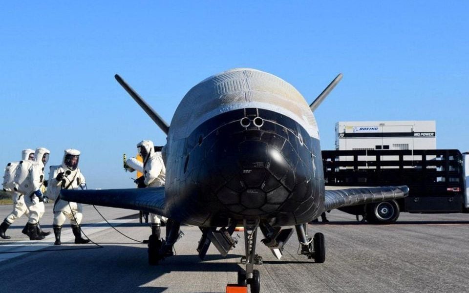 The U.S. Airforce's X-37B Orbital Test Vehicle mission 4 after landing at NASA's Kennedy Space Center Shuttle Landing Facility in Cape Canaveral, Florida, U.S., May 7, 2017. U.S. Air Force/Handout via REUTERS/File Photo