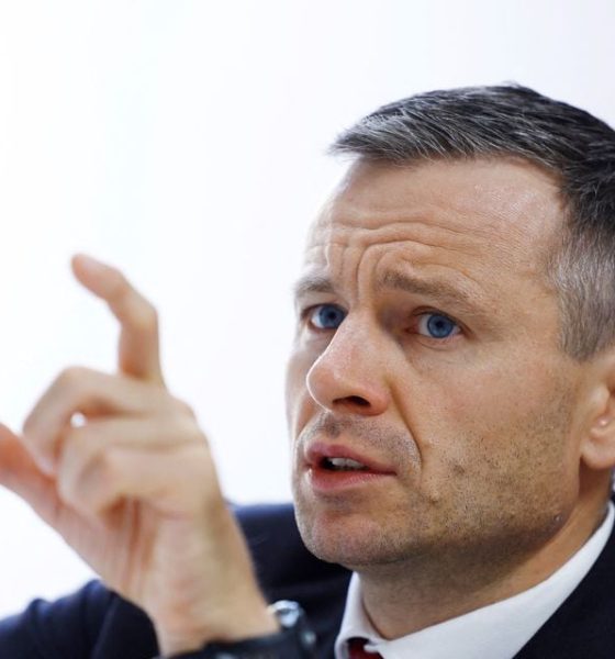 Ukrainian Minister of Finance Serhiy Marchenko attends an interview with Reuters during the annual meeting of the International Monetary Fund and the World Bank, following last month's deadly earthquake, in Marrakech, Morocco, October 14, 2023. REUTERS/Susana Vera/File Photo